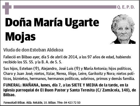 UGARTE MOJAS,MARIA