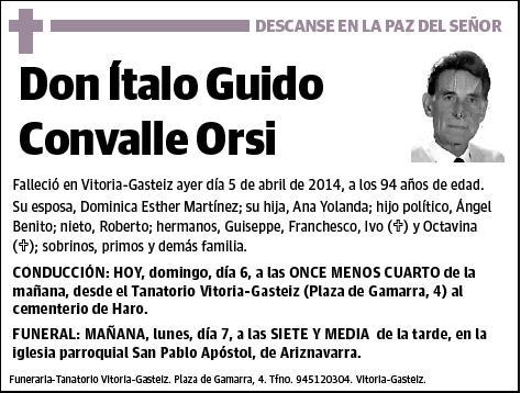 CONVALLE ORSI,ITALO GUIDO