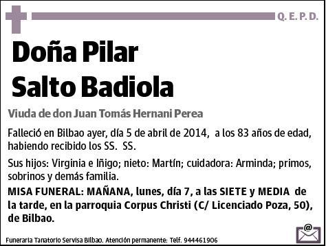 SALTO BADIOLA,PILAR