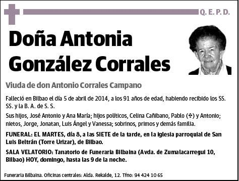 GONZALEZ CORRALES,ANTONIA