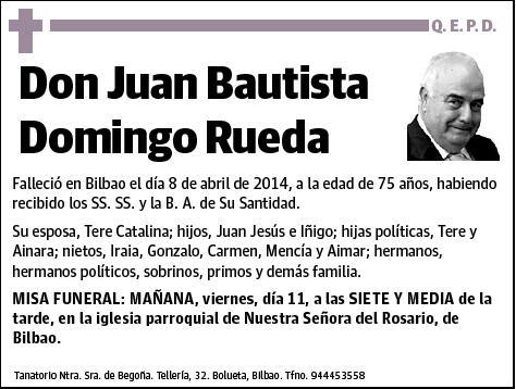 DOMINGO RUEDA,JUAN BAUTISTA