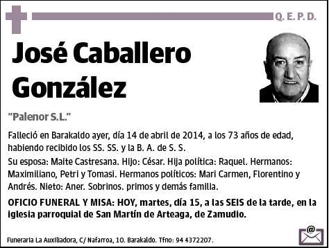 CABALLERO GONZALEZ,JOSE