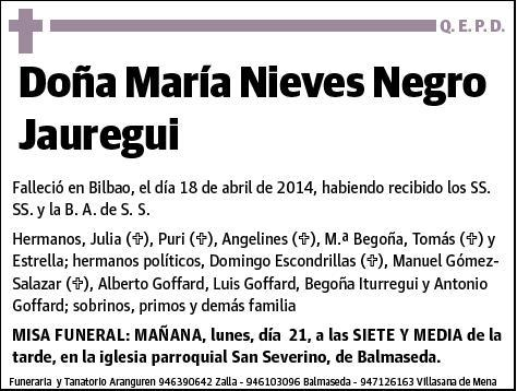 NEGRO JAUREGUI,MARIA NIEVES