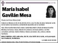 GAVILAN MESA,ISABEL