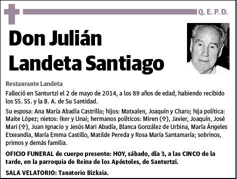 LANDETA SANTIAGO,JULIAN