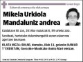 URKIOLA MANDALUNIZ,MIKELA