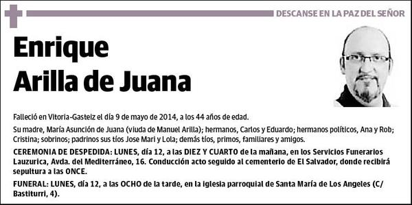 ARILLA DE JUANA,ENRIQUE