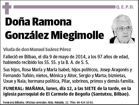 GONZALEZ MIEGIMOLLE,RAMONA