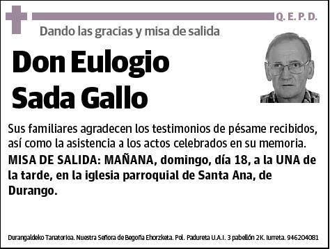 SADA GALLO,EULOGIO