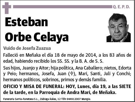 CELAYA ORBE,ESTEBAN