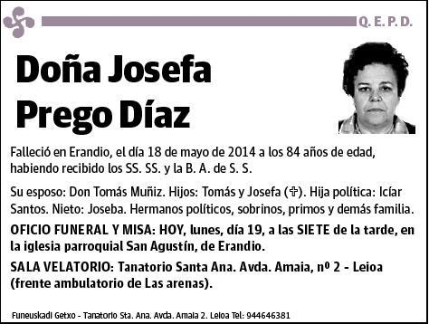 PREGO DIAZ,JOSEFA