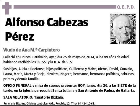 CABEZAS PEREZ,ALFONSO
