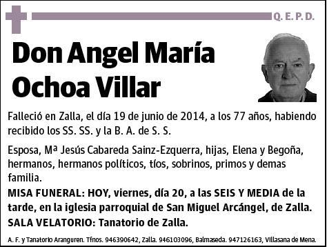 OCHOA VILLAR,ANGEL MARIA