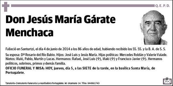 GARATE MENCHACA,JESUS MARIA