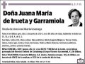 DE IRUETA Y GARRAMIOLA,JUANA MARIA
