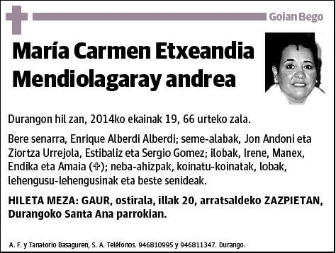ETXEANDIA MENDIOLAGARAY,MARIA CARMEN