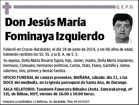 FOMINAYA IZQUIERDO,JESUS MARIA