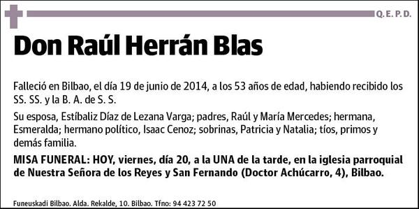 HERRAN BLAS,RAUL