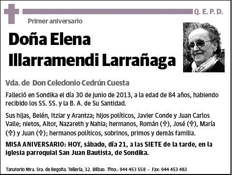 ILLARRAMENDI LARRAÑAGA,ELENA