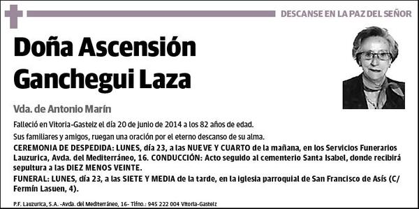 GANCHEGUI LAZA,ASCENSION