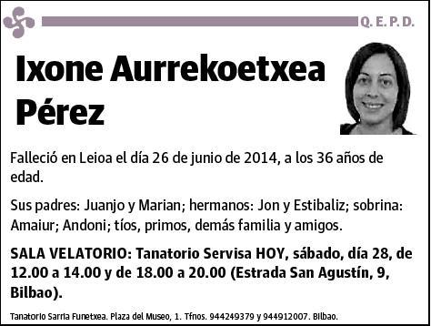 AURREKOETXEA PEREZ,IXONE