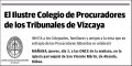 COLEGIO DE PROCURADORES DE LOS TRBUNALES DE VIZCAYA,EL ILUSTRE