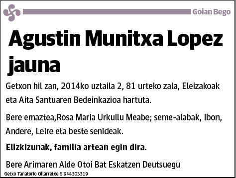 MUNITXA LOPEZ,AGUSTIN