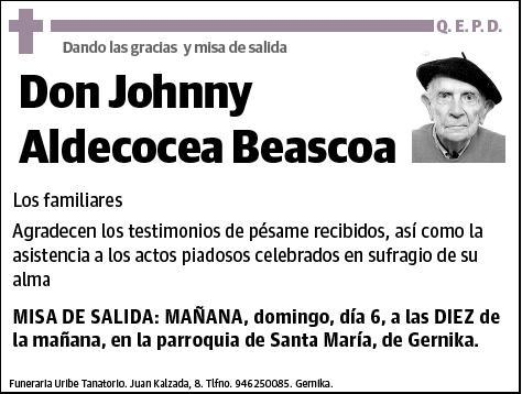 ALDECOCEA BEASCOA,JOHNNY