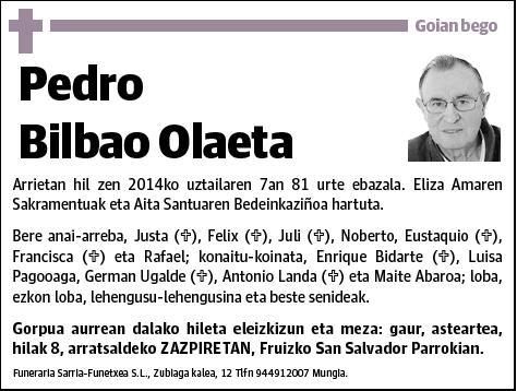BILBAO OLAETA,PEDRO