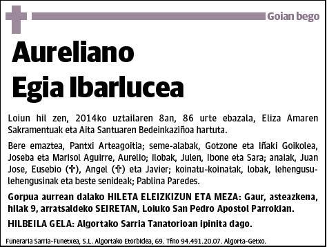 EGIA IBARLUCEA,AURELIANO