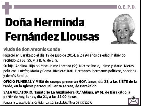 FERNANDEZ LLOUSAS,HERMINIA
