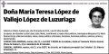 LOPEZ DE VALLEJO LOPEZ DE LUZURIAGA,MARIA TERESA