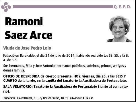 SAEZ ARCE,RAMONI