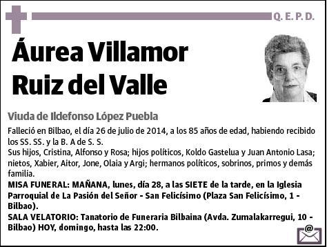 VILLAMOR RUIZ DEL VALLE,AURA