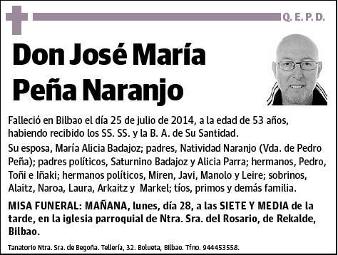 PEÑA NARANJO,JOSE MARIA