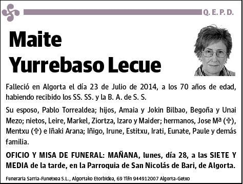 YURREBASO LECUA,MAITE
