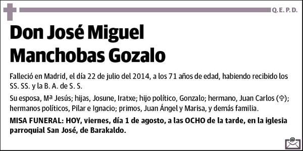 MANCHOBAS GOZALO,JOSE MIGUEL