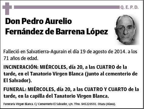 FERNANDEZ DE BARRENA LOPEZ,PEDRO AURELIO