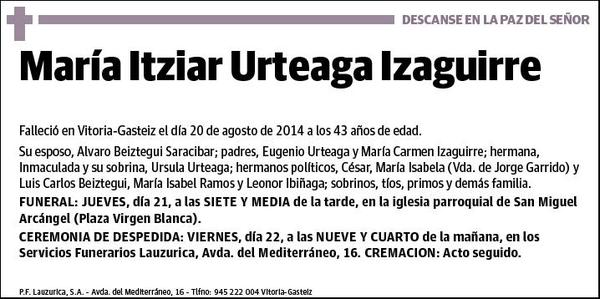 URTEAGA IZAGUIRRE,MARIA ITZIAR