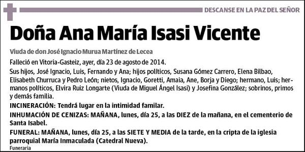 ISASI VICENTE,ANA MARIA