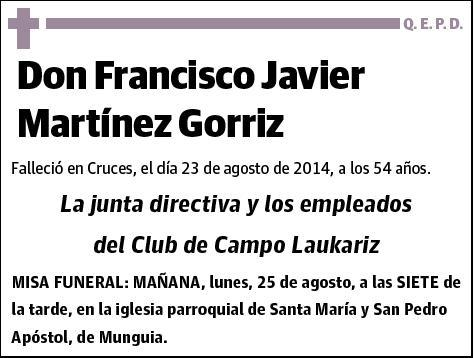 MARTINEZ GORRIZ,FRANCISCO JAVIER