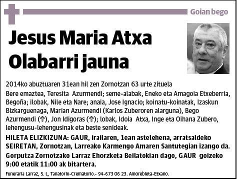 ATXA OLABARRI,JESUS MARIA