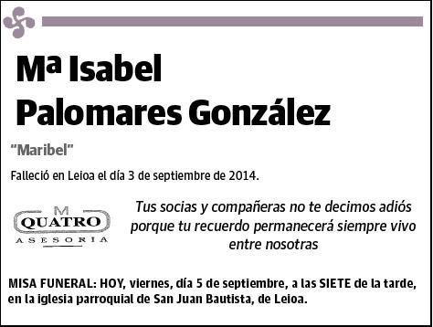PALOMARES GONZALEZ,MARIA ISABEL