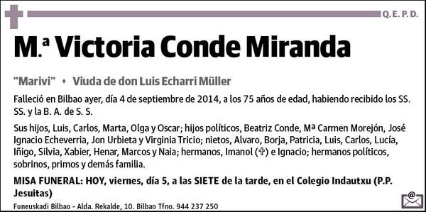 CONDE MIRANDA,MARIA VICTORIA