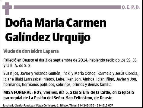 GALINDEZ URQUIJO,MARIA CARMEN