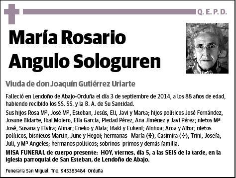 ANGULO SOLOGUREN,MARIA ROSARIO