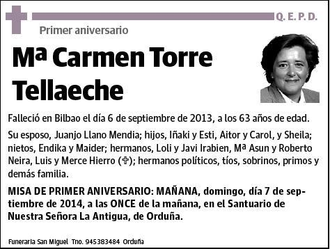 TORRE TELLAECHE,Mª CARMEN