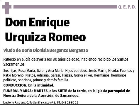 URQUIZA ROMEO,ENRIQUE