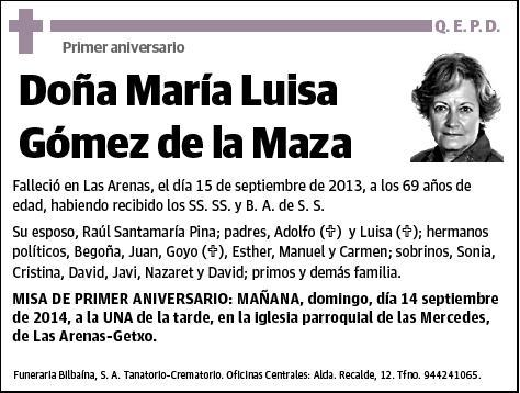 GOMEZ DE LA MAZA,MARIA LUISA
