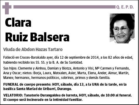 RUIZ BALSERA,CLARA